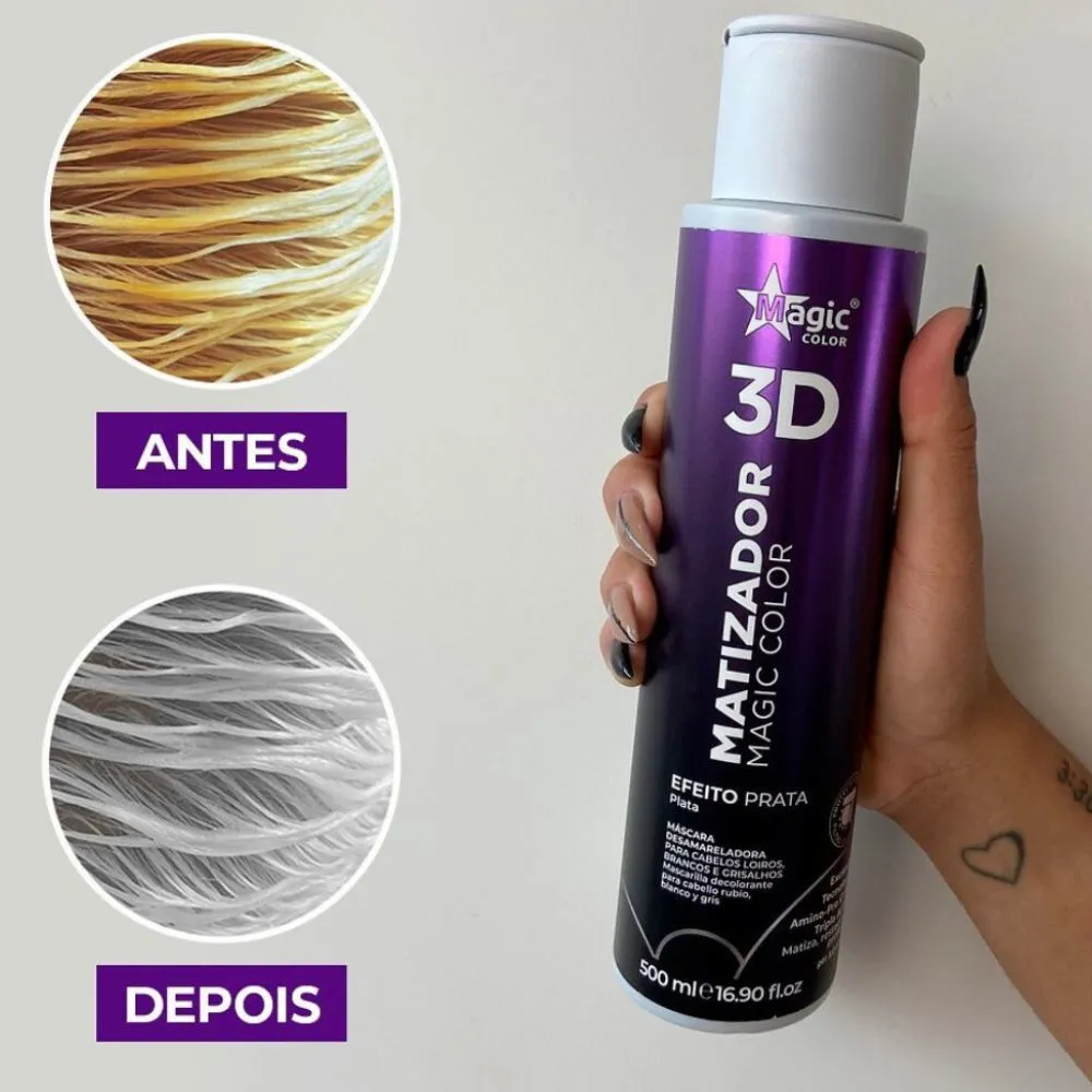 Matizador Efeito Prata Magic Color – 500ml - Imagen 3